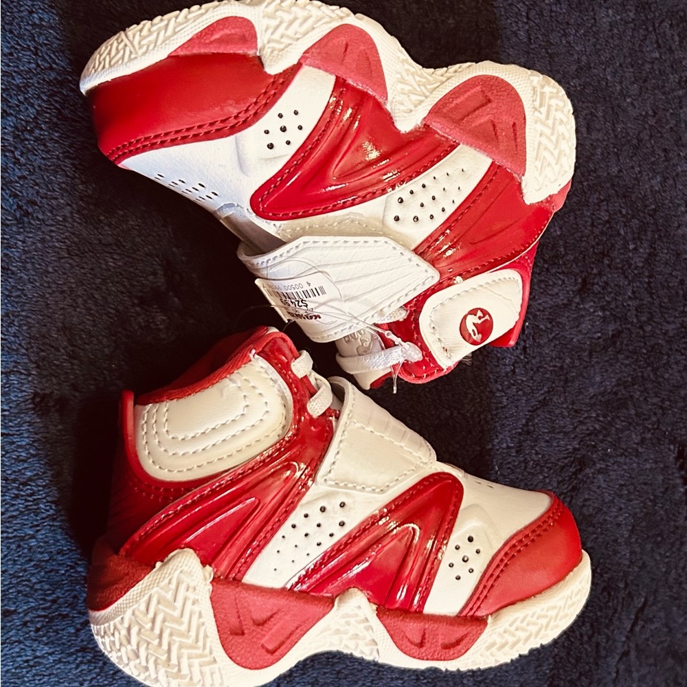 Stylish Red and White Kids Sneakers